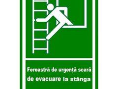 Placuta pentru fereastra de urgenta scara de evacuare la stanga